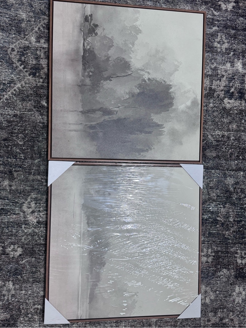 Gray Landscape Wall Art Set - Neutral Gray